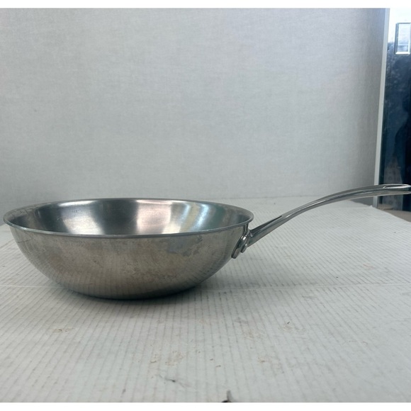 Calphalon Stainless Steel 10” Wok 165 Flat Bottom Cooking Pan - Picture 7 of 11